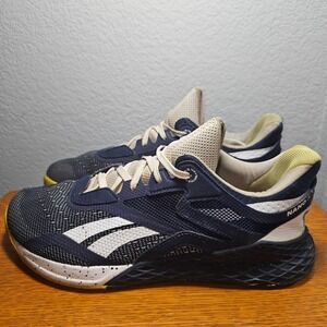 Reebok Nano X Men's Training Shoes Sneakers Navy White Yellow Size 10.5